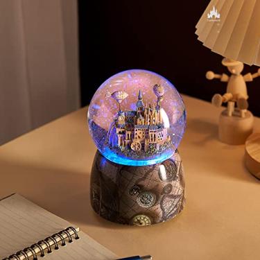 Imagem de LOVE FOR YOU Caixa De Música Castelo Embrulhada Para Presente, Globo Neve Musical, Decoração Meninos, Meninas, Bebês, Crianças, Homem, Neto, Irmã, Adulto, Pai, Avô, Presentes Natal E Aniversário, Pr