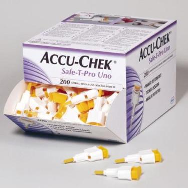 Imagem de Lancetas Accu-Chek Safe-T-Pro Uno com 200 Unidades - Roche