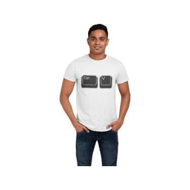 Imagem de Camiseta Presente de Dia dos Pais Tal pai Tal Filho Ctrl C Ctrl V Bran