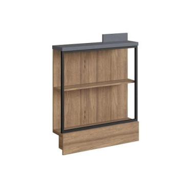 Imagem de Balcão de Cozinha com Prateleira 100% MDF, Herval Ten, Grafite e Louro