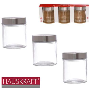 Imagem de Pote De Vidro Redondo Com Tampa Hermética De Inox Sabrina Hauskraft Co