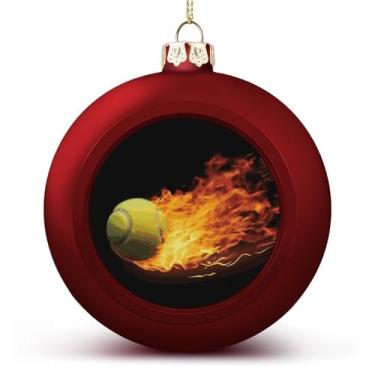 Imagem de Bolas de Natal, decorações de Natal, festivais, fotos de tênis, estampadas, bolas penduradas para árvores de Natal, decoração de festa de Natal