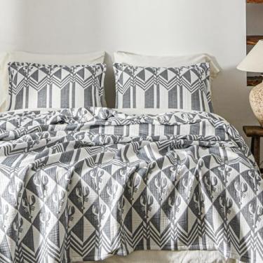 Imagem de softpage Conjunto de cama solteiro de algodão Lyocell cinza ardósia, 2 peças, lavado com pedra