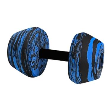 Imagem de Lljsszr Halteres de água EVA para Exercícios Aquáticos, Design Portátil para Uso em Piscina, Azul Preto
