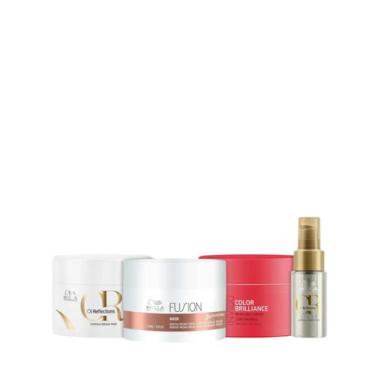 Imagem de Wella Cronograma Fusion 150ml + Brilliance 150ml + Oil 150ml + Oleo Li