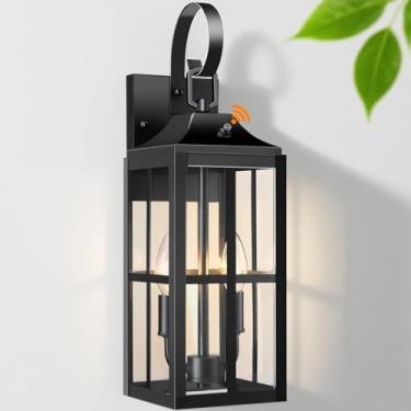 Imagem de Bdrofn Luminária De Parede Moderna Grande 19" Para Áreas Externas, Do Anoitecer Ao Amanhecer, Suporte Varanda Industrial Com Vidro, Lâmpada Iluminação Externa À Prova D'Água Casa Fazenda, Lâmpadas I