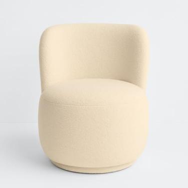 Imagem de Poltrona Orgânica para Recepção Tecido Bouclé Estofada Moderna Resistente MOBLAN decor (Bege)