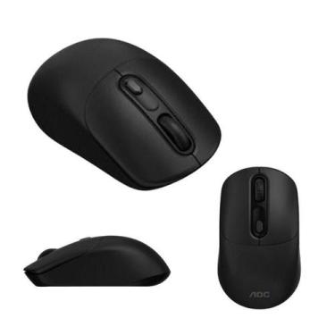 Imagem de Mouse Óptico Aoc Sem Fio 1200 Dpi Preto Wireless Ms210