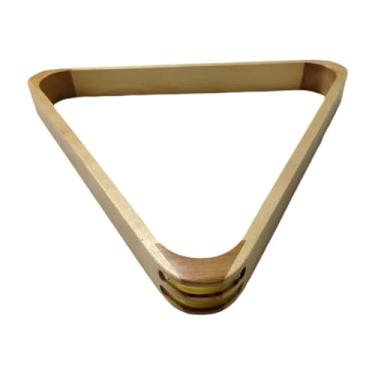 Imagem de RNXRZANK Suporte de Bola de Bilhar Triangular de Madeira Resistente para Sala de Jogos, Academia, Sinuca