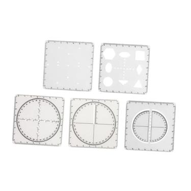 Imagem de Bothyi Régua geométrica para desenho, estênceis, funções matemáticas multifuncionais, régua de desenho para pintura, escritório, marcenaria, para O 9º Ano