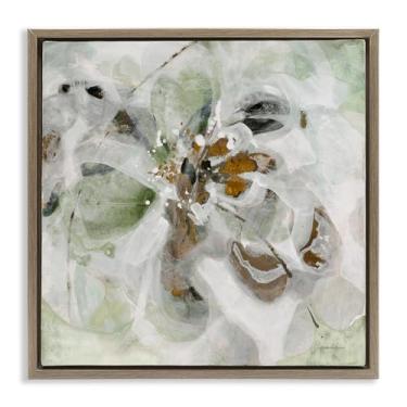 Imagem de Stupell Industries Arte de parede em tela flutuante marrom abstração neutra solene, design por Liz Jardine, 25 x 25