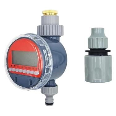 Imagem de BYYINGSUS Válvula de esfera Autom-ATIC Temporizador eletrônico de irrigação por gotejamento sistema controlador para estufa de jardim e quintal (temporizador de válvula esférica-a)