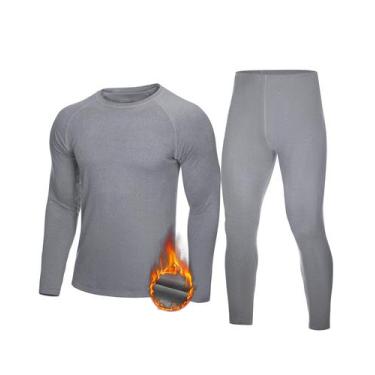 Imagem de Roupa íntima térmica EoBekee Long Johns para homens forrada de lã