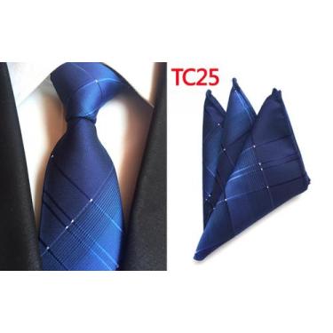 Imagem de Conjunto de gravata masculina de seda estampada estampada com bolso Su