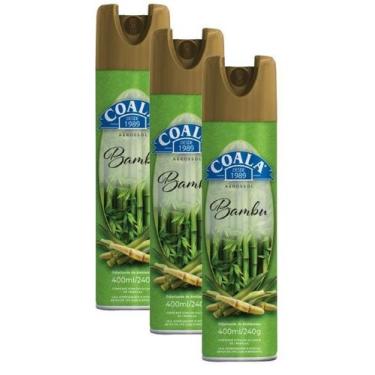 Imagem de kit 3 ODORIZANTE AMBIENTE COALA AERO Bambu 400ML