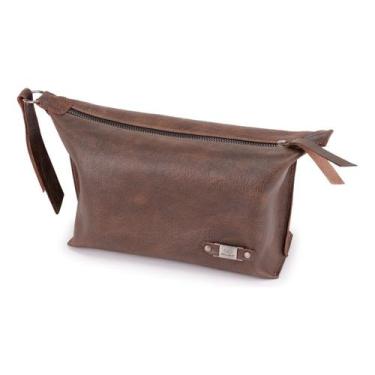 Imagem de Necessaire Organizador Impermeável Couro Legitimo Rústico - Ello Griff