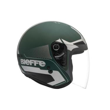 Imagem de Capacete Moto Aberto Bieffe Allegro Extent, Verde Militar Fosco com Pr