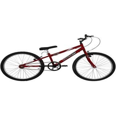Imagem de Bicicleta de Passeio Ultra Bikes Esporte Rebaixada Aro 24 Reforçada Freio V-Brake Sem Marcha Vermelho