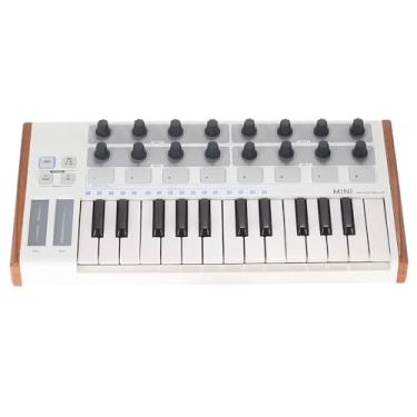 Imagem de Domary Worlde Ultra Portátil Mini 25 Teclas MIDI Drum Pad Teclado Controlador Branco