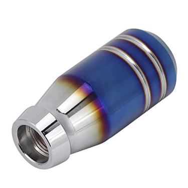 Imagem de SPYMINNPOO Botão Alavanca de Mudança de Transmissão de Alumínio, Alça Prateada Azul Leve, Câmbio Manual Com Três Adaptadores para Carros, Carrinhos, SUVs