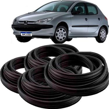 Imagem de Jogo 4 Borrachas Portas Dianteiras Traseiras 206 1999 a 2014 - PRO LIN