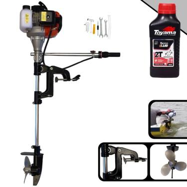Imagem de Motor De Popa à Gasolina 2t 52cc 2,5hp 7500rpm + Óleo Toyama