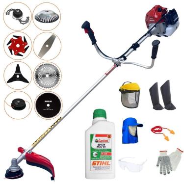 Imagem de Roçadeira Bcj431l + 6 Facas + Escova + Epi + Óleo Stihl 2t