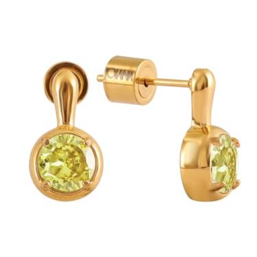 Imagem de JOIANA JEWELRY | Brincos Clemente, Small, Aço inoxidável com revestimento de ouro ou prata 18k e pedras de zircônia cúbica, Sem pedra preciosa