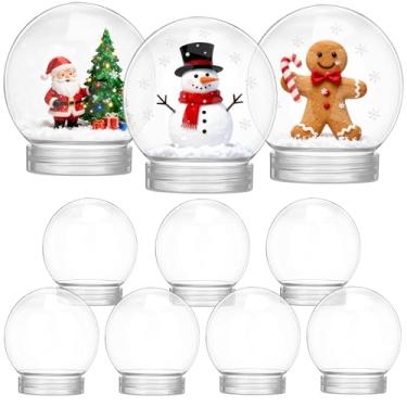 Imagem de Mobestech Conjunto de 10 Globos de Neve de Plástico Transparente para Fazer Globos de Água E Neve Diy