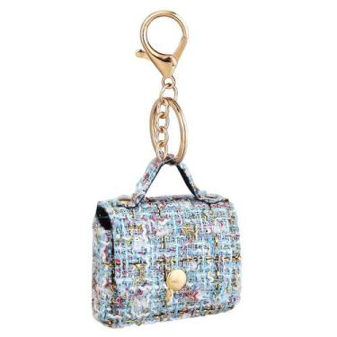 Imagem de Mini mochila com chaveiro, bolsa de couro elegante - yiweisai