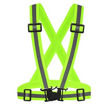 Imagem de WLERIR Colete refletivo para corrida, 1 peça de cinto refletivo para corrida, segurança ajustável, alta visibilidade, para corrida noturna ao ar livre, ciclismo, motocicleta, passeio com cães