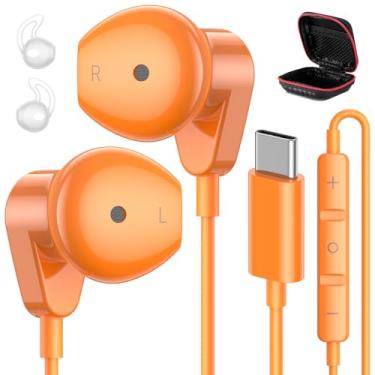 Imagem de APETOO Fones de ouvido USB C para iPhone 17 Pro Max 16 15 Plus, iPad, USB-C com fio, controle de volume, HiFi estéreo tipo C, fones de ouvido para Galaxy S25/S24/S23/S22 Ultra, Pixel 10 9 8 7 6