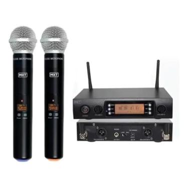 Imagem de Microfone Sem Fio Duplo UHF Wireless Profissional