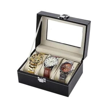 Imagem de Caixa Organizadora De Relógios Em Couro PU Com 2-12 Compartimentos, Es