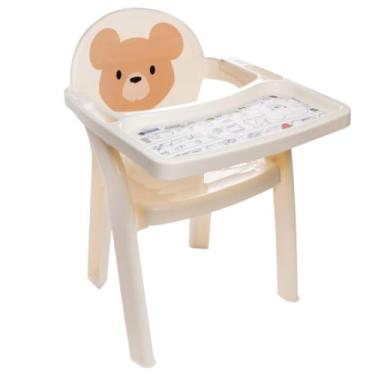 Imagem de POLTRONA CADEIRINHA DE BEBÊ PLASUTIL INFANTIL BEBÊ PORTÁTIL COM BANDEJA PARA COLORIR (Bege)