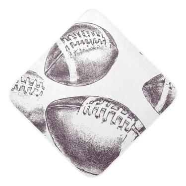 Imagem de STAYTOP Toalhas de bebê retrô com capuz de musselina de rúgbi, toalha de banho super macia, toalhas de banho absorventes para banho recém-nascido unissex 89 x 89 cm