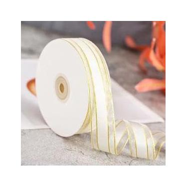 Imagem de Fita decorativa com acabamento dourado