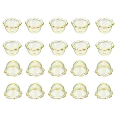 Imagem de PATIKIL 20 peças de contas de flor de sino, bonés de flores de acrílico, tampas de joias para artesanato, faça você mesmo, sinos de vento, brincos pendentes, pulseiras, decoração de corrente de