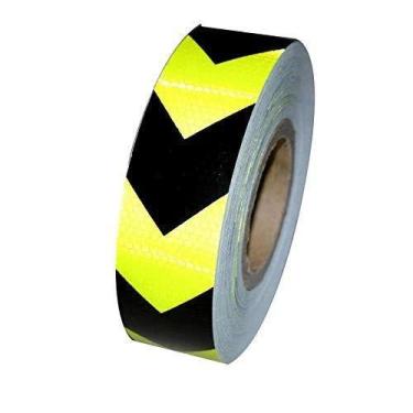 Imagem de Fita Adesiva Luminosa Refletiva Seguranca Seta verde preto - GADSTORE,