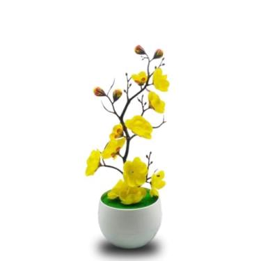 Imagem de Genérico, Bonsai Artificial Flor de Cerejeira Amarela – Beleza Oriental Elegância Natural Estilo Zen Elegante