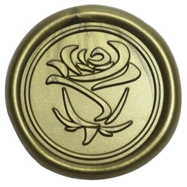 Imagem de Adesivos de selo de cera rosa convite de casamento selos adesivos 50 peças adesivos de selo de cera autoadesivos para festa cartão de felicitações embrulho de presente Natal, ouro verde