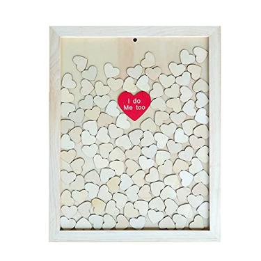 Imagem de Quadro de Foto Lasca Madeira com Coração Amoroso Portátil Suprimentos Decorativos para Casamento Aniversário e Festas