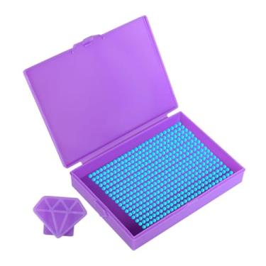 Imagem de Colaxi Bandeja organizadora de pintura com diamantes com tampa, versátil para materiais de arte e artesanato, ideal para organizar miçangas em oficinas, Tolet