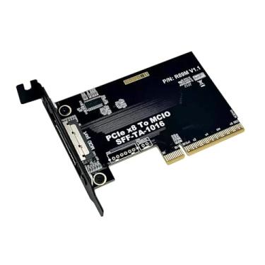 Imagem de NFHK Placa externa MCIO 8i Mini Cool Edge IO SFF-TA-1016 para PCIE5.0 PCI-Express 8X VROC adaptador para placa de vídeo SSD Mainboard