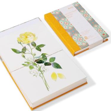 Imagem de Arrtx Caderno de aquarela, 14 x 9 cm, 63 kg, 300 g/m2, papel 100% algodão, prensado a quente, 20 folhas, caderno de desenho em aquarela de capa dura para uso como caderno de viagem para artistas