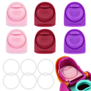 Imagem de BMSQOFD 6 conjuntos de vedações de vedação de substituição para Owala Freesip 680 g, anel de vedação de silicone para garrafa de água, tampa superior, acessórios para Owala Freesip 16/19/24/32/1,134 g
