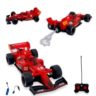 Imagem de Carrinho de Controle Remoto Corrida Solta Fumaça Recarregável - Alta Velocidade com 6 Direções - Brinquedo POWER TOYS para Crianças