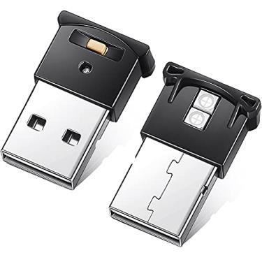 Imagem de Mini luz LED USB, iluminação interior LED para carro RGB corrente direta 5V inteligente luz ambiente de LED, teclado para laptop, lâmpada noturna para decoração de escritório em casa, brilho ajustável, 8 cores (2 peças)