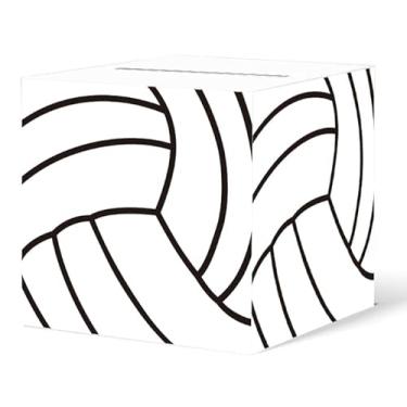 Imagem de Caixa de cartão de voleibol, lembrancinhas de festa esportiva, caixa postal, suporte para recepção de dinheiro com tema de vôlei, recepção de casamento, chás de bebê, aniversário, festa de aniversário