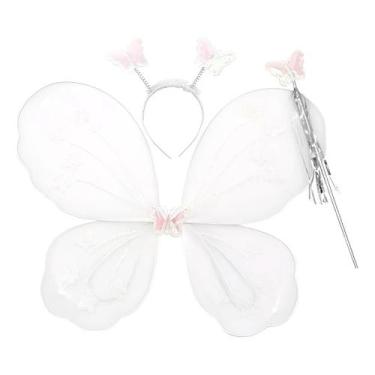 Imagem de Kit Asas Fada Borboleta Fantasia Infantil Tiara E Varinha - RB FEST, B
